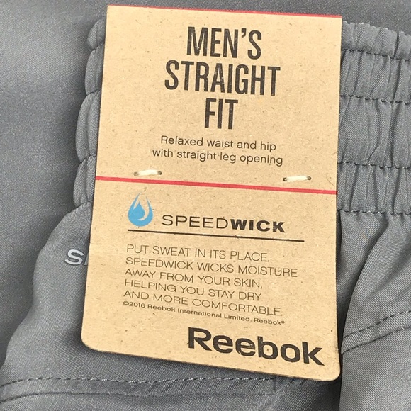 ReeBok Performance Men’s Speedwick Jogger Pants with Pockets size Large Gray - Picture 7 of 9